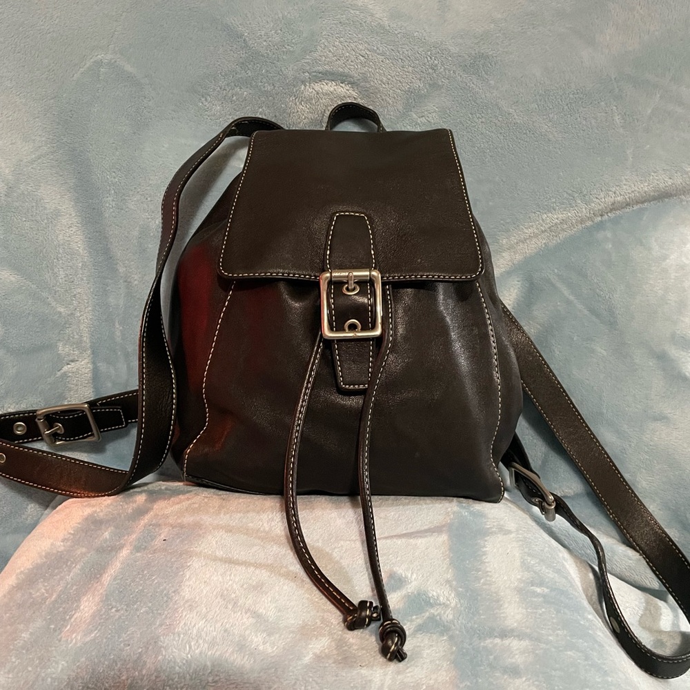 Coach leather backpack